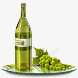 绿色葡萄酒素材