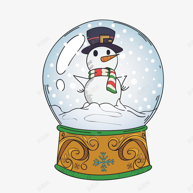 卡通手绘雪人玻璃球礼物png免抠素材_88icon https://88icon.com 下雪 卡通 圣诞礼物 圣诞节 手绘 玻璃球 雪人