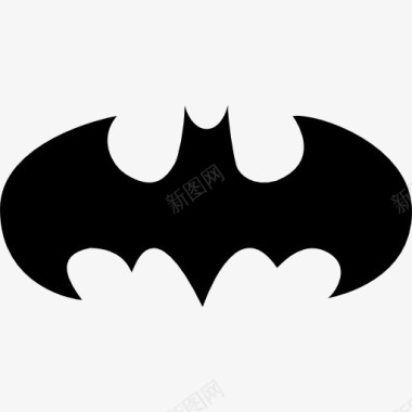 蝙蝠张开翅膀的标志变异图标图标