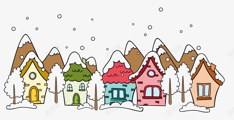 卡通冬天覆盖白雪的室外png免抠素材_88icon https://88icon.com 冬天卡通 卡通手绘 白雪 覆盖