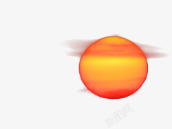 东方红太阳升手绘红色太阳高清图片