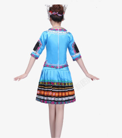 瑶族少数民族特色服装背面素材