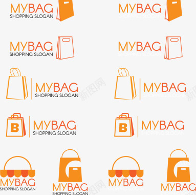 logo释义购物袋包标LOGO矢量图图标图标