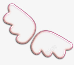 粉色卡通翅膀素材
