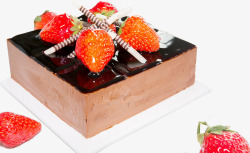 新鲜的水果蛋糕巧克力水果蛋糕高清图片