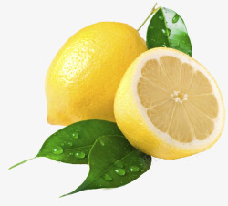 实物黄色新鲜柠檬素材