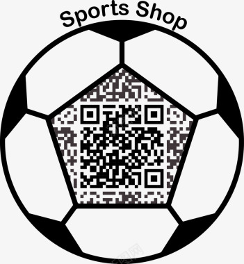 奥运足球素材个性二维码标识图标图标