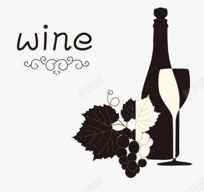 葡萄酒图案图标图标