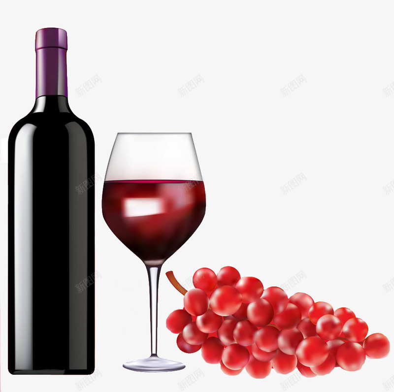 葡萄与红酒背景png免抠素材_88icon https://88icon.com 卡通 红酒 葡萄 葡萄酒瓶