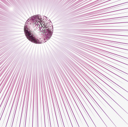 紫色球和光线矢量图素材