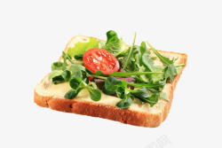 白面包面包芝麻菜早餐高清图片