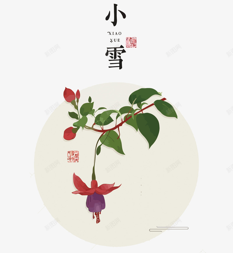 二十四节气小雪矢量图eps免抠素材_88icon https://88icon.com 二十四节气 卡通 小雪免扣PNG图 手绘 矢量小雪 节气 花朵 矢量图