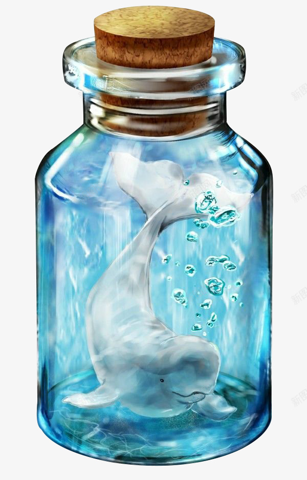 透明玻璃瓶子psd免抠素材_88icon https://88icon.com 海豚 玻璃 瓶子 蓝瓶子 蓝色 透明瓶子