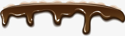 褐色美味巧克力汁素材