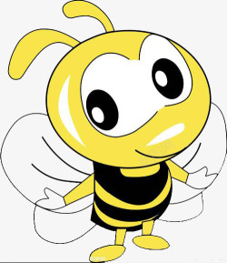 黑黄背景一只小黄蜂高清图片