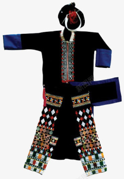 少数民族瑶族男士服装素材