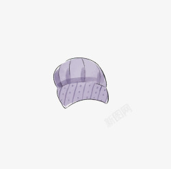 浅紫色帽子衣服女装彩绘水墨素材
