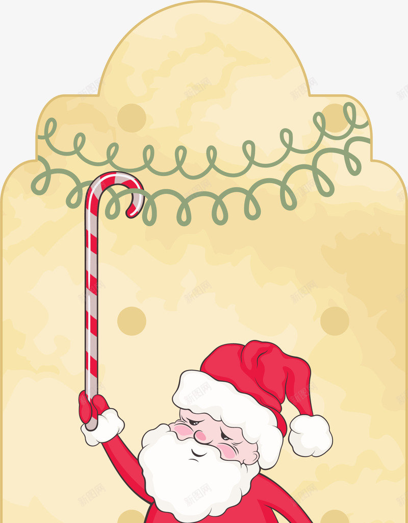 圣诞节可爱圣诞老人png免抠素材_88icon https://88icon.com 可爱圣诞老人 圣诞节贺卡 开心 拐杖糖果 红色吊球 黄色贺卡