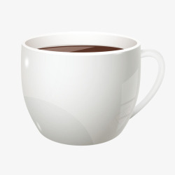 白色玻璃质感瓷杯茶杯素材