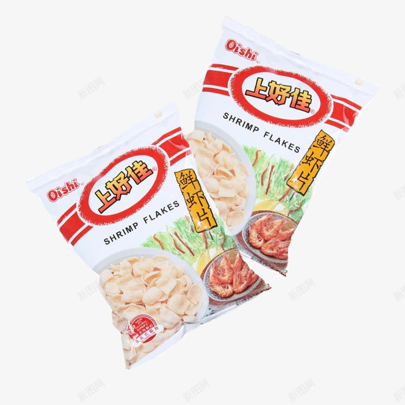 两袋上好佳鲜虾片png免抠素材_88icon https://88icon.com 上好佳 休闲零食 膨化食品 虾片