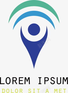 移动护理小人互联网公司logo矢量图图标图标