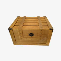 木质黄色红酒木箱素材