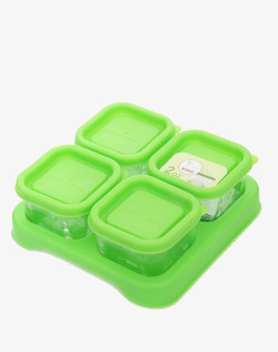玻璃食物存储盒绿色素材