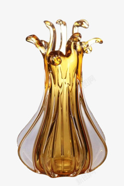 黄色水晶花瓶素材