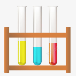 彩色化学液体和试管素材