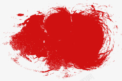 中国风红色墨迹装饰海报素材