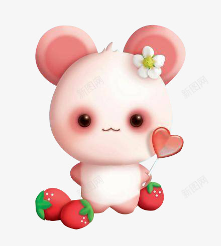 卡通可爱小熊png免抠素材_88icon https://88icon.com 卡通小熊 爱心 粉色 花朵 草莓 草莓熊