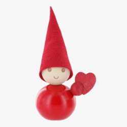 圣诞节小人偶小红帽木制品创意摆素材