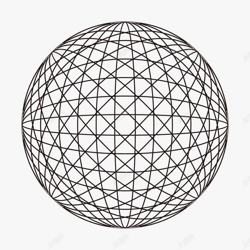 线条球矢量图ai免抠素材_88icon https://88icon.com 圆球 球 线条球 矢量图