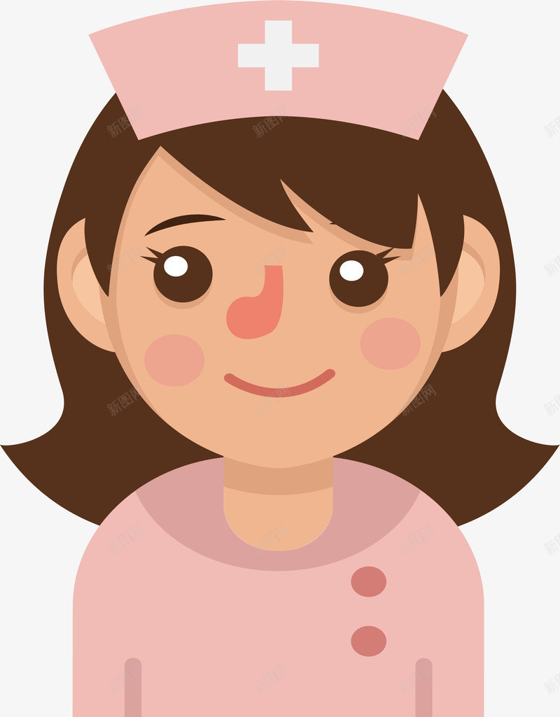 粉色衣服的护士矢量图ai免抠素材_88icon https://88icon.com 女护士 护士 护士小姐 温柔的护士 矢量png 粉色衣服 矢量图