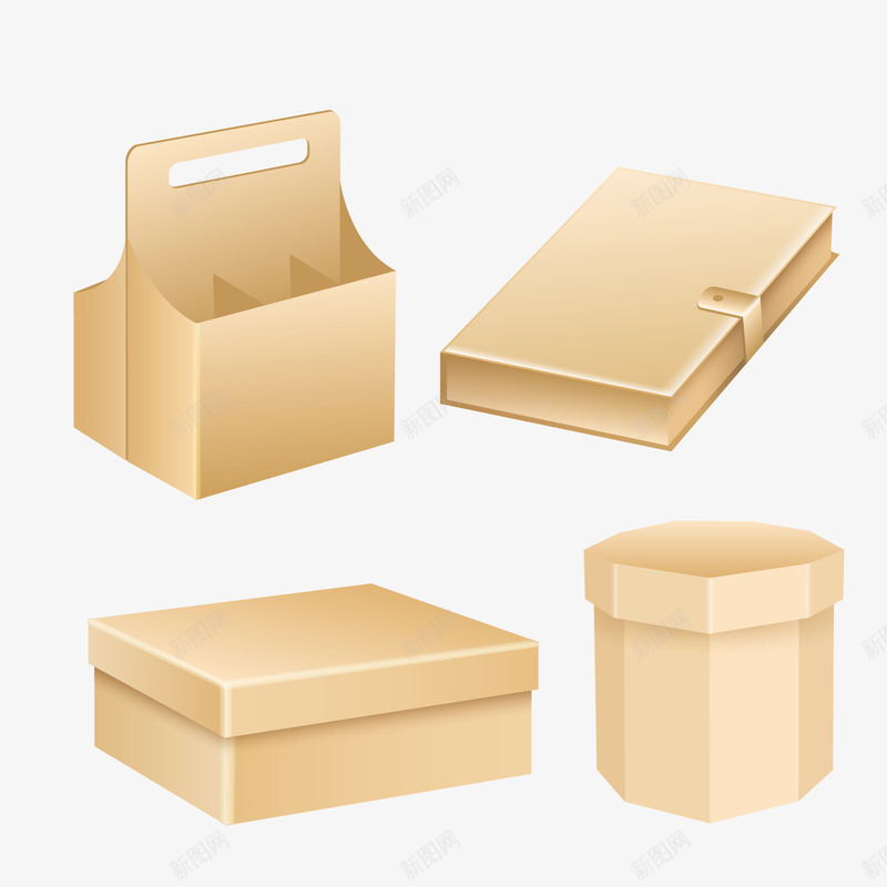 礼品包装盒空白模板矢量图eps免抠素材_88icon https://88icon.com 包装盒模板 模板 矢量礼品 礼品 礼品包装盒 空白 矢量图