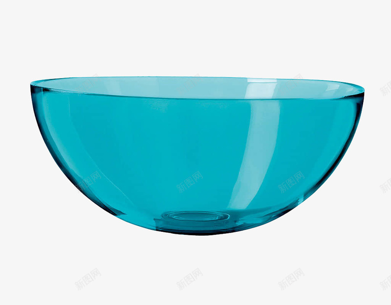 蓝色厨具png免抠素材_88icon https://88icon.com 玻璃 玻璃板 碗 蓝色 透明