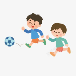 玩足球人物手绘人物玩足球的小人图标高清图片
