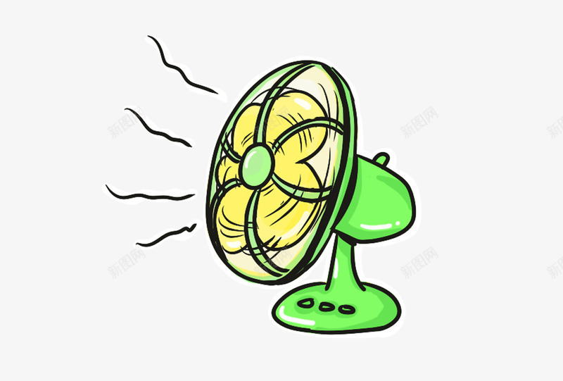吹风的电风扇png免抠素材_88icon https://88icon.com 吹风 夏天 扇子 按钮 热 电 电风扇 科技 绿色 铁框