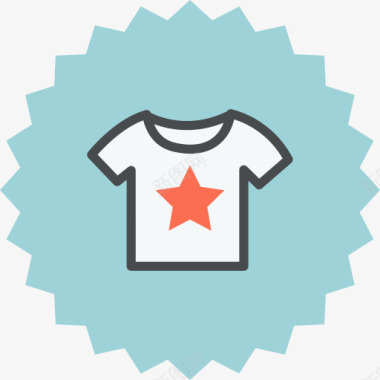 star布衣服服装衬衫明星T恤T恤电子图标图标