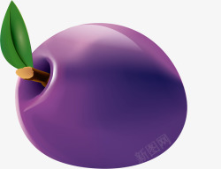 手绘紫色葡萄水果素材