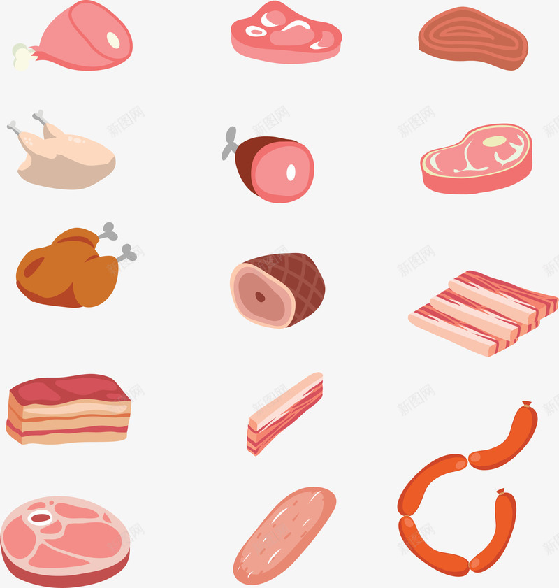 肉类食品png免抠素材_88icon https://88icon.com 美食 肉类 食物