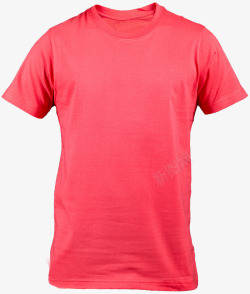 玫红色纯色T恤素材