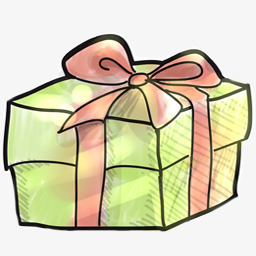 礼品可爱的礼物盒图标图标