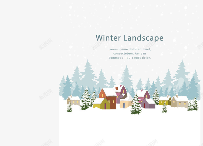 美丽的冬日下雪小镇矢量图ai免抠素材_88icon https://88icon.com 下雪的夜 冬日小镇 矢量png 美丽雪景 雪中小镇 雪景 矢量图