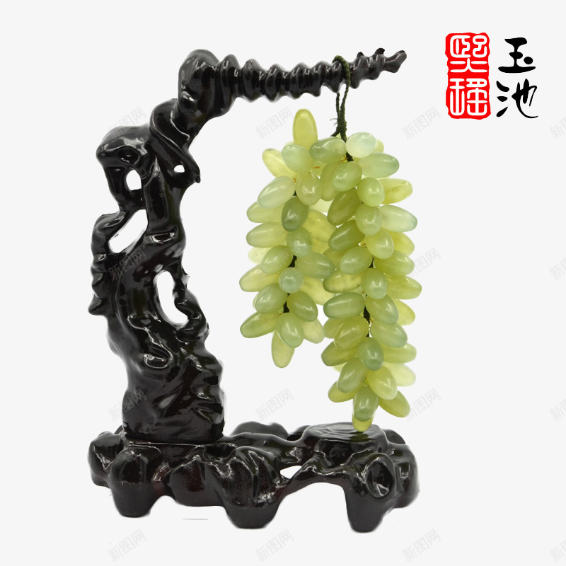 岫玉摆件水晶葡萄png免抠素材_88icon https://88icon.com 产品实物 仿真 工艺品 摆件 摆设 植物 葡萄