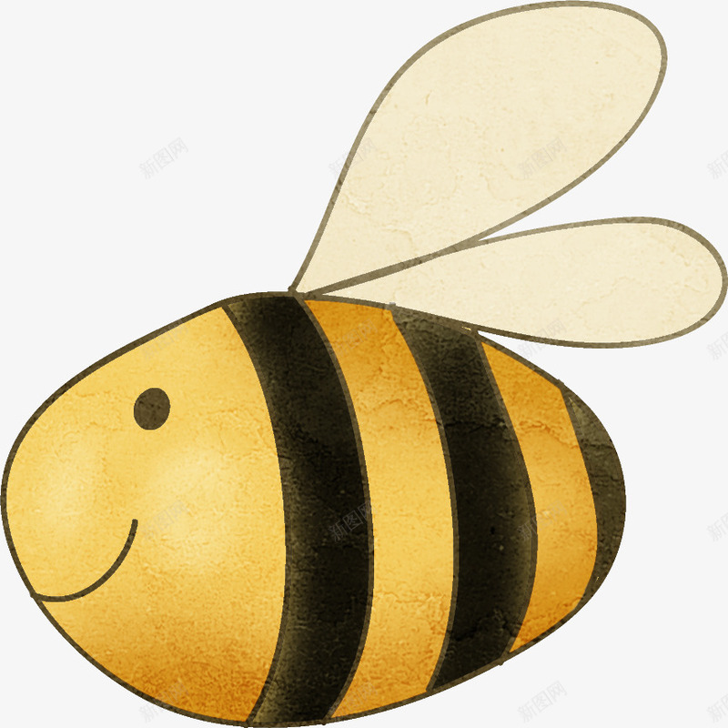 卡通蜜蜂翅膀png免抠素材_88icon https://88icon.com 卡通 手绘 翅膀 蜜蜂 黄色