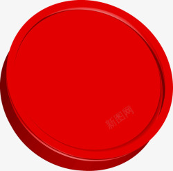 红色漂亮圆形盒子素材