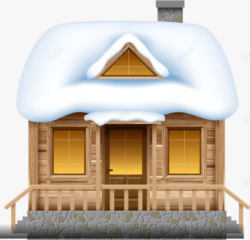 雪景小屋png免抠素材_88icon https://88icon.com 冬天 小屋 漂亮 雪景