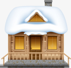 雪景小屋素材