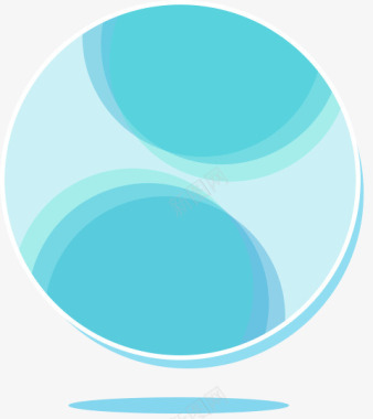 蓝色圆球装饰背景图标图标